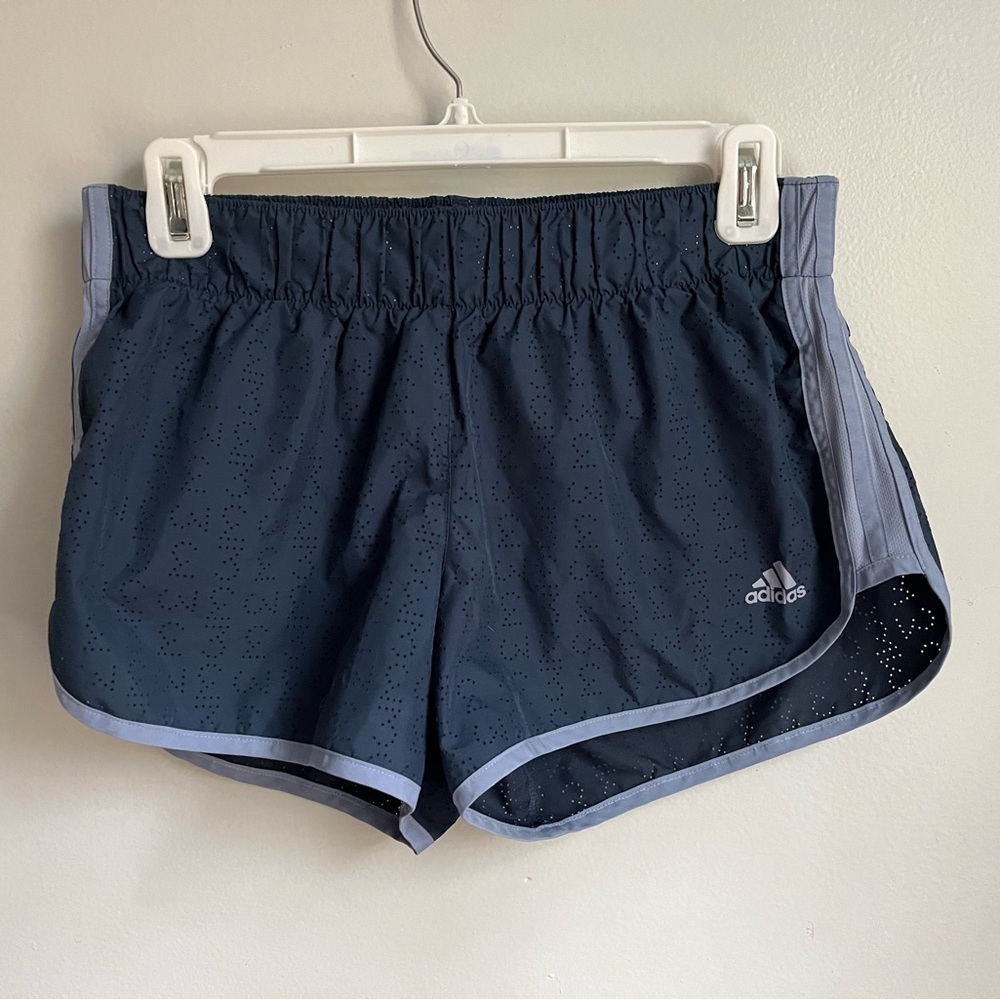 Adidas blue gym shorts size small with 3’’ inseam. Good condition.